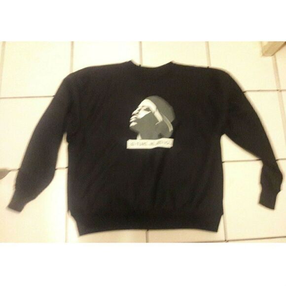 Champion Sweatshirt Black Unsolved Tupac Size 2XL